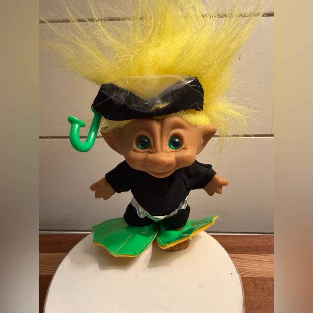 Vintage Scuba Diver Troll Doll Yellow Hair